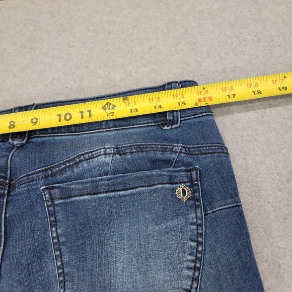 Democracy Ab-Solution Jeans Womens 10 Blue High Rise Skinny Distressed Stretch - Picture 9 of 14